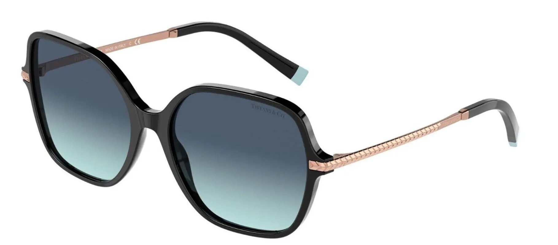 Tiffany & Co. TF 4191 80019S Pillow Plastic Black Sunglasses with Azure Blue Gradient Lens sold by Gaffos