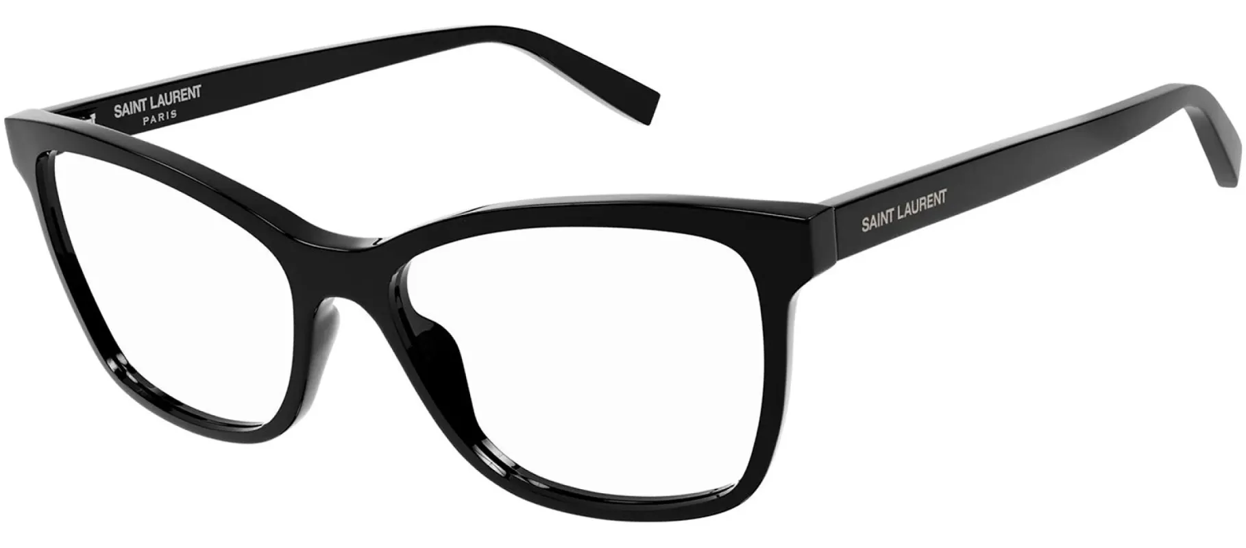Saint Laurent SL 503O 1 Cat-Eye Plastic Black Eyeglasses with Logo Stamped Demo Lenses sold by Gaffos