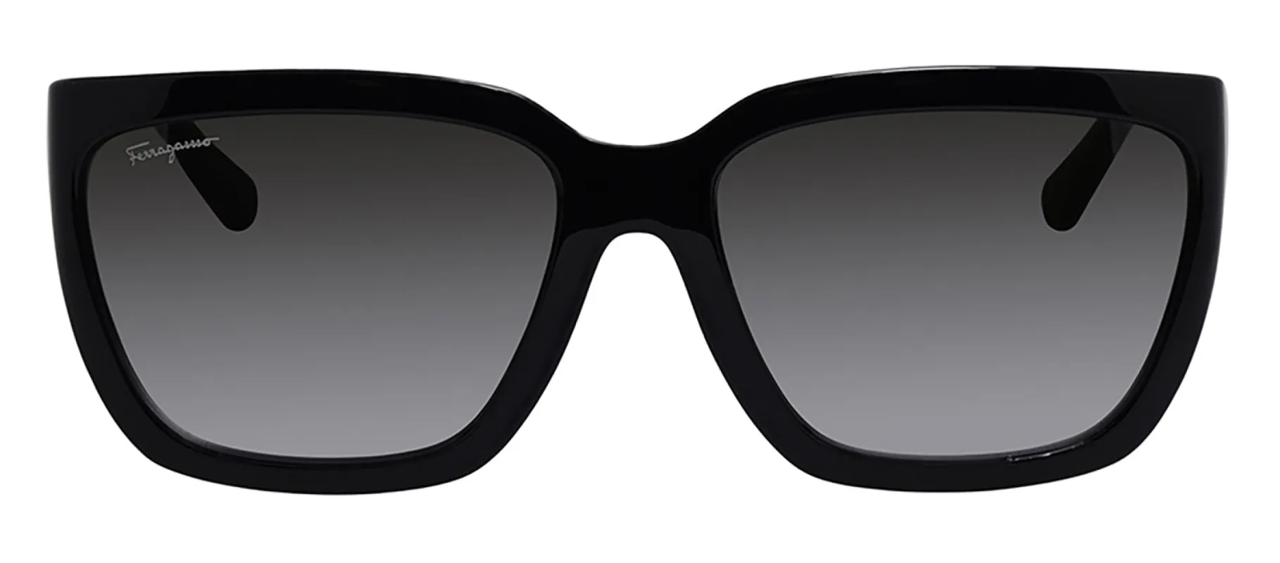 Salvatore Ferragamo SF 1018S 001 Rectangle Plastic Black Sunglasses with Grey Lens sold by Gaffos