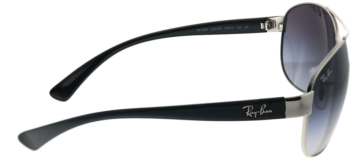Ray-Ban RB 3386 003/8G Aviator Metal Silver Sunglasses with Grey Gradient Lens sold by Gaffos product image thumbnail 3