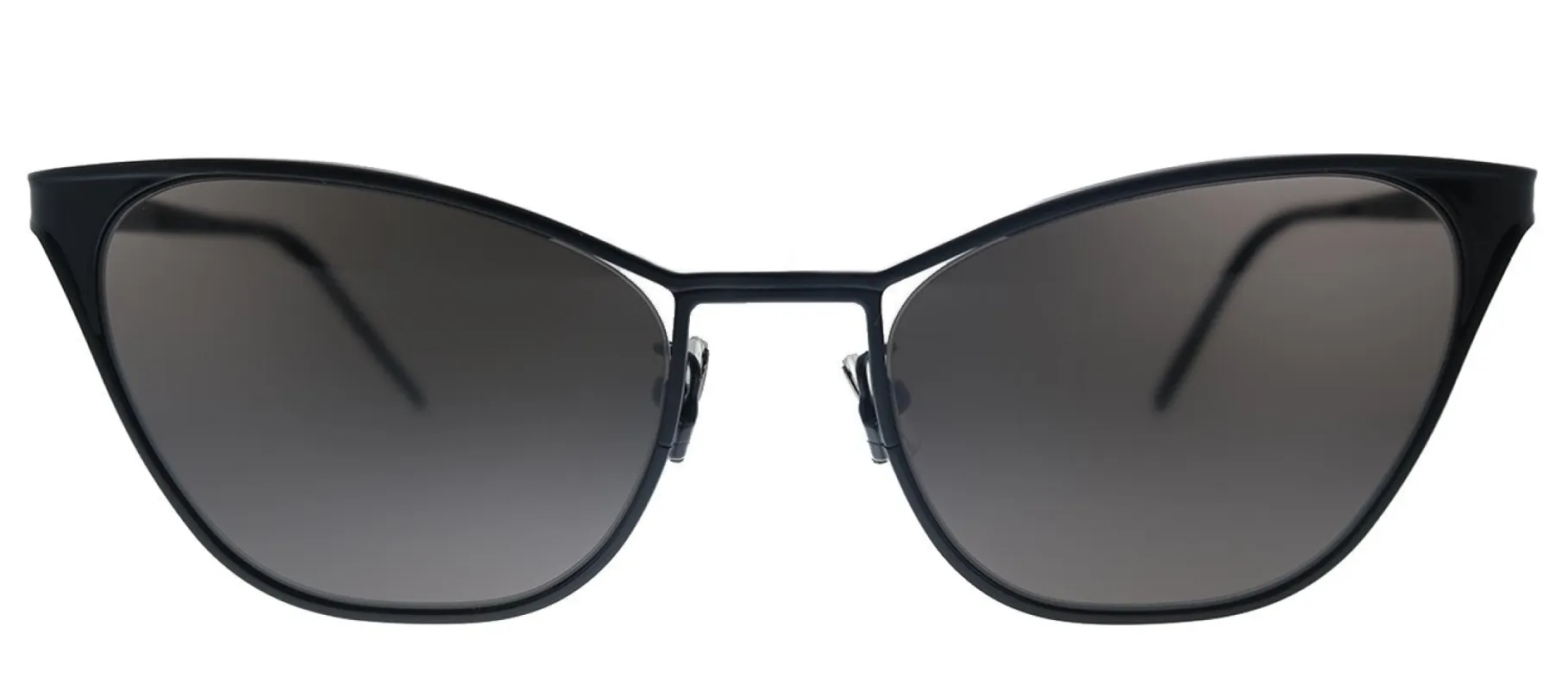 Saint Laurent SL 409 002 Cat-Eye Metal Black Sunglasses with Black Lens sold by Gaffos
