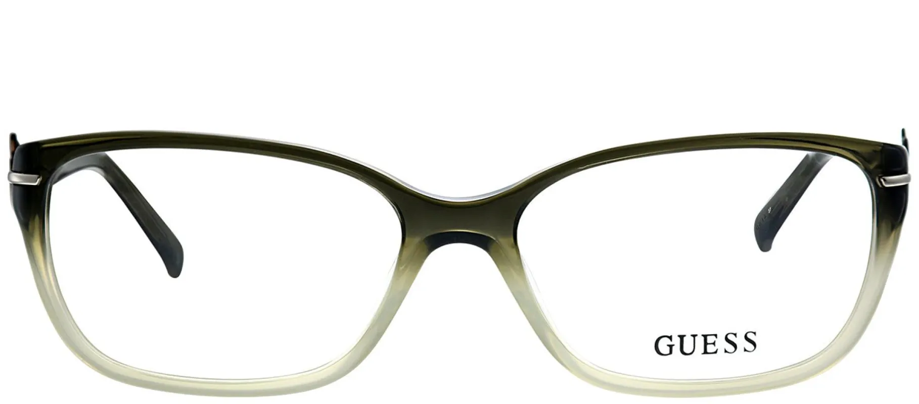 Guess GU 2303 Ol Rectangle Plastic Green Eyeglasses with Demo Lens sold by Gaffos