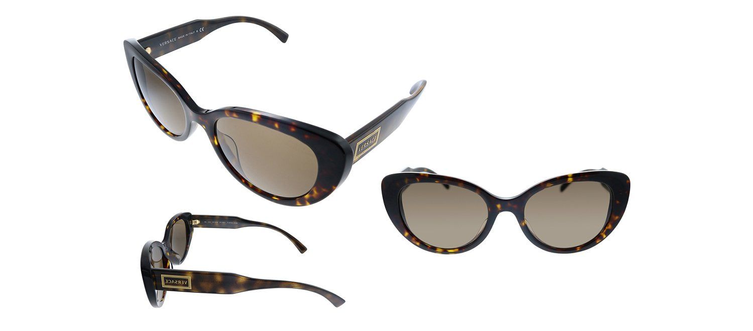 Versace VE 4378F 108/73 Cat-Eye Plastic Havana Sunglasses with Brown Lens sold by Gaffos product image thumbnail 4
