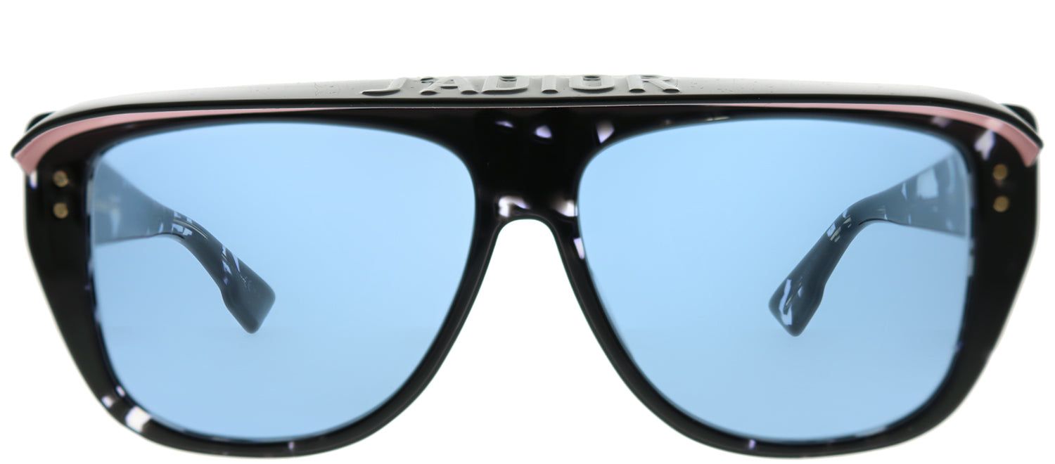 Dior CD DiorClub2 9WZ KU Rectangle Plastic Black Sunglasses with Blue Lens sold by Gaffos