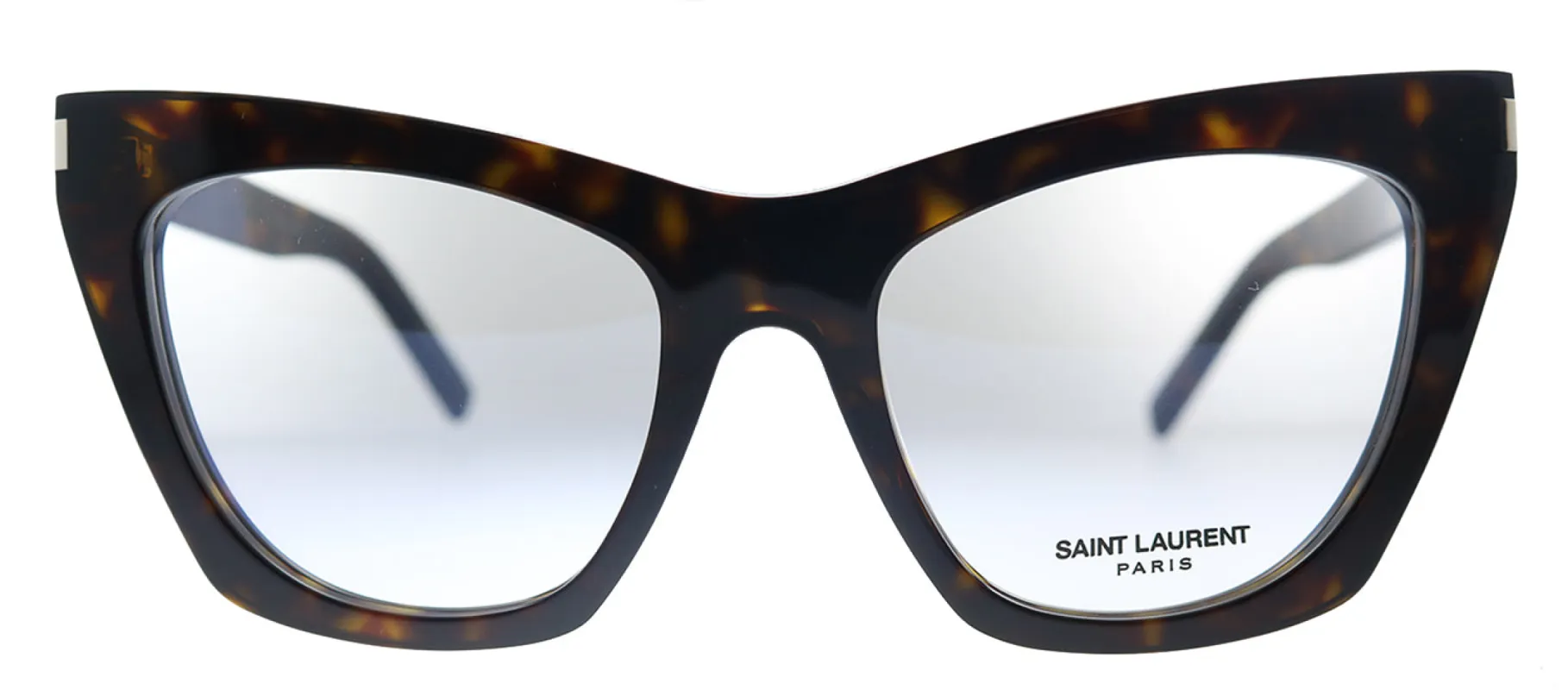 Saint Laurent KATE SL 214 002 Cat-Eye Acetate Havana Eyeglasses with Demo Lens sold by Gaffos