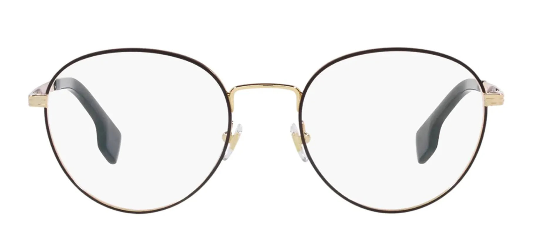 Versace VE 1279 1436 Round Metal Gold Eyeglasses with Logo Stamped Demo Lenses sold by Gaffos