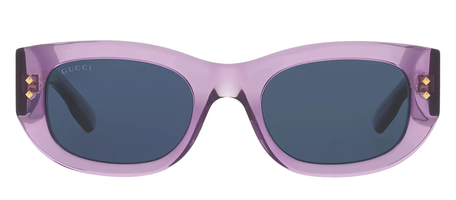 Gucci GUCCI LOGO GG 1215S 003 Rectangle Plastic Purple Sunglasses with Blue Lens sold by Gaffos