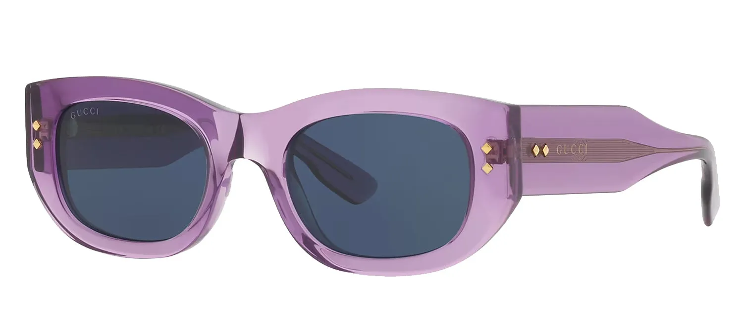 Gucci GUCCI LOGO GG 1215S 003 Rectangle Plastic Purple Sunglasses with Blue Lens sold by Gaffos product image thumbnail 2