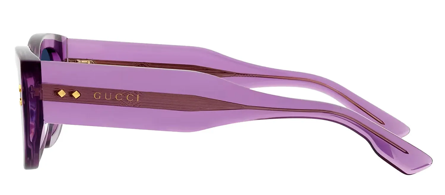 Gucci GUCCI LOGO GG 1215S 003 Rectangle Plastic Purple Sunglasses with Blue Lens sold by Gaffos product image thumbnail 3