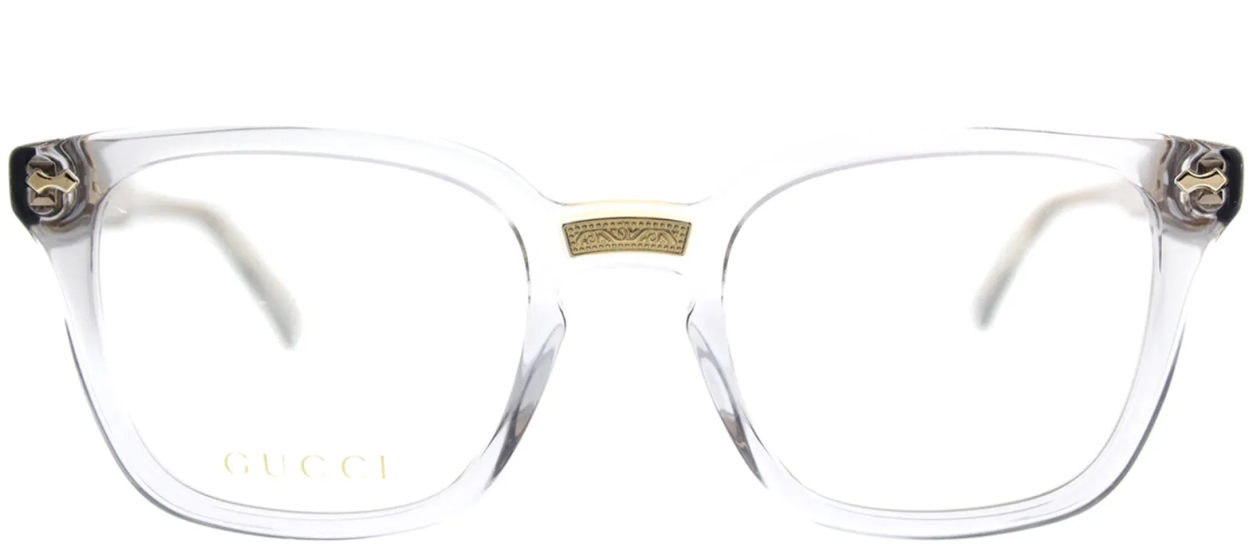 Gucci GG 0184O 005 Square Acetate Grey Eyeglasses with Demo Lens sold by Gaffos