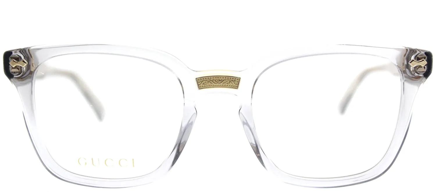 Gucci GG 0184O 005 Square Acetate Grey Eyeglasses with Demo Lens sold by Gaffos