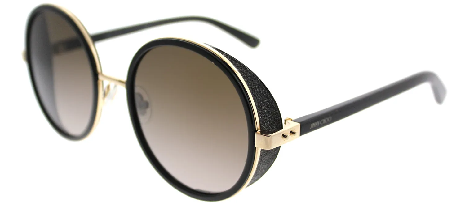 Jimmy Choo JC Andie J7Q J6 Round Metal Black Sunglasses with Brown Gradient Lens sold by Gaffos product image thumbnail 2