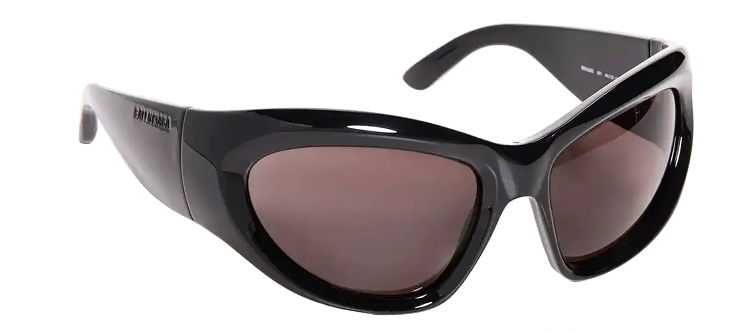 Balenciaga BB 0228S 001 Sport Plastic Black Sunglasses with Grey Lens sold by Gaffos