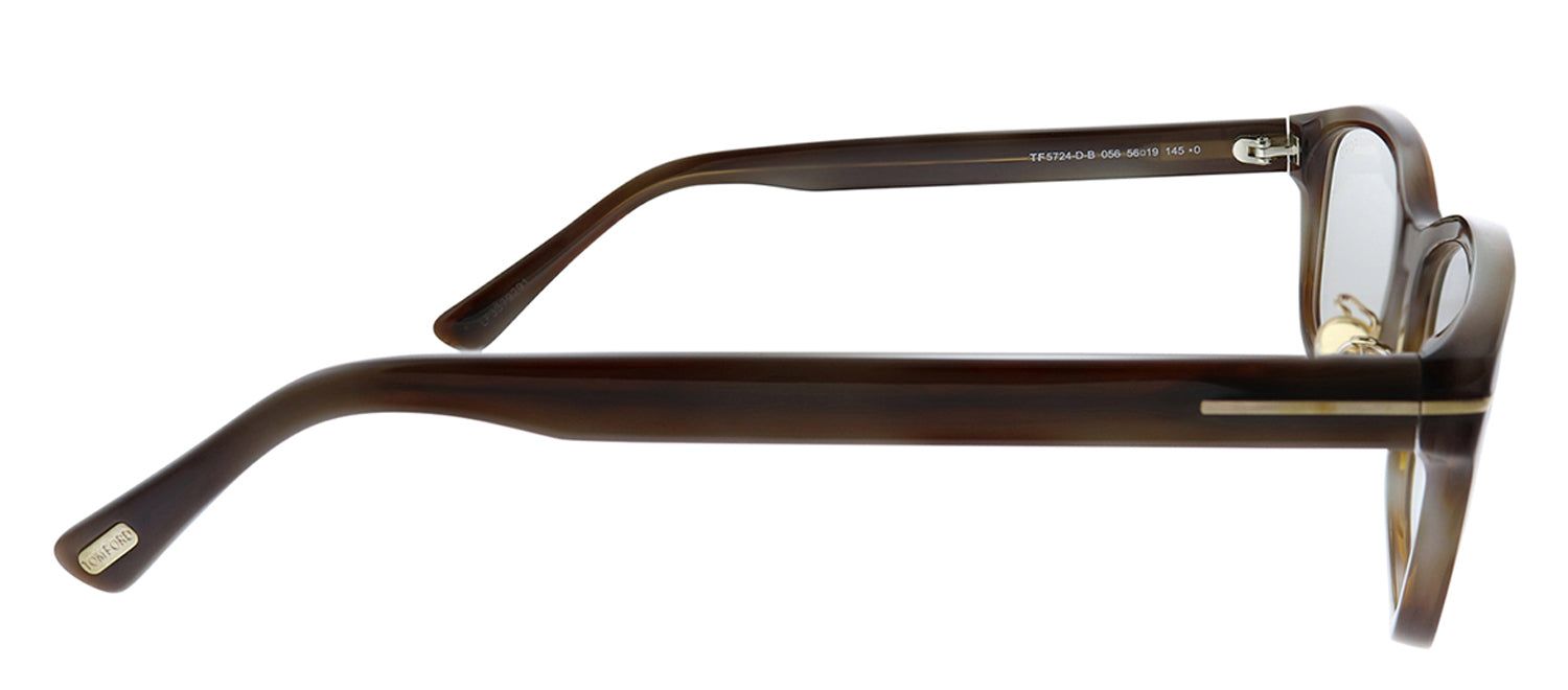 Tom Ford FT 5724-DB 056 Light Havana Rectangle Plastic Eyeglasses with Demo Lens sold by Gaffos product image thumbnail 3