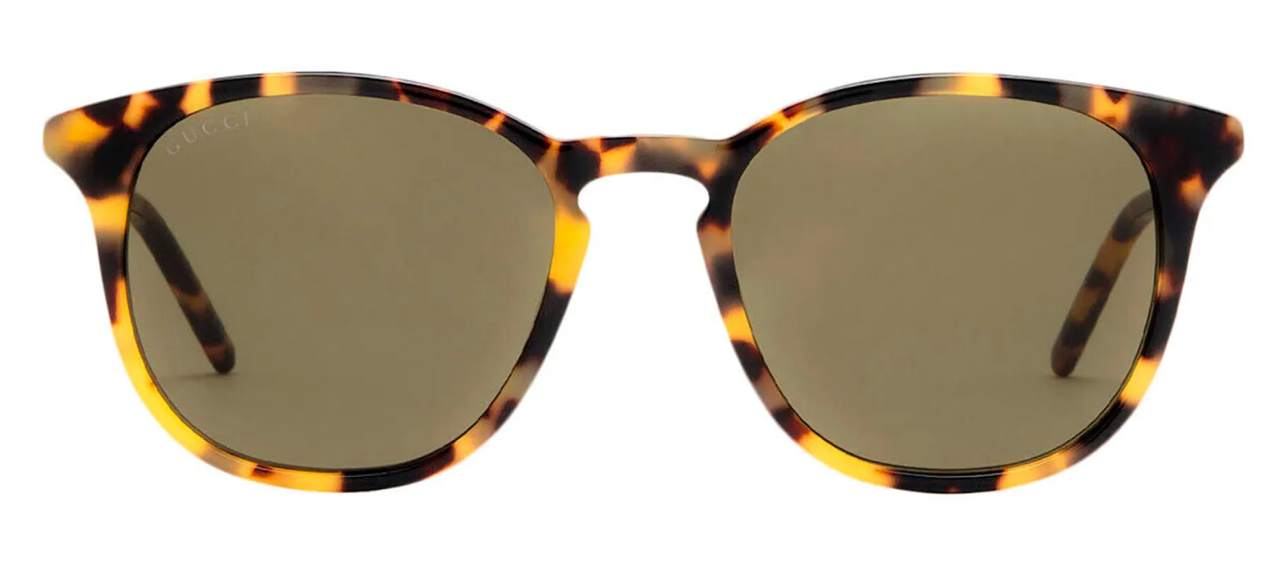 Gucci GG 1157S 003 Round Plastic Havana Sunglasses with Green Lens sold by Gaffos