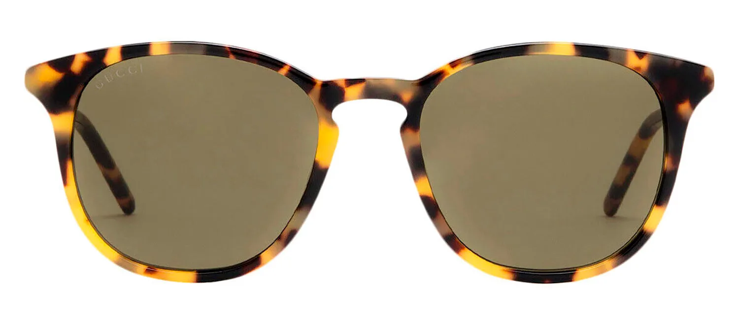 Gucci GG 1157S 003 Round Plastic Havana Sunglasses with Green Lens sold by Gaffos