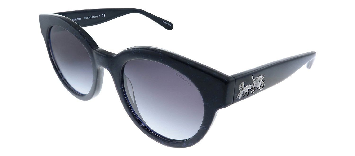 Coach HC 8265 55468G Round Plastic Black Sunglasses with Grey Gradient Lens sold by Gaffos product image thumbnail 2