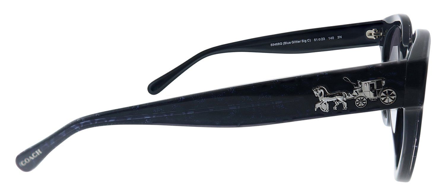 Coach HC 8265 55468G Round Plastic Black Sunglasses with Grey Gradient Lens sold by Gaffos product image thumbnail 3