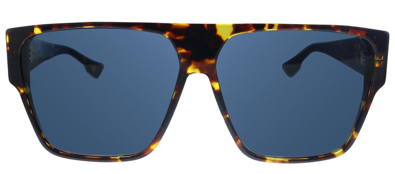 Dior CD DIORHIT P65 Square Plastic Havana Sunglasses with Blue Lens sold by Gaffos