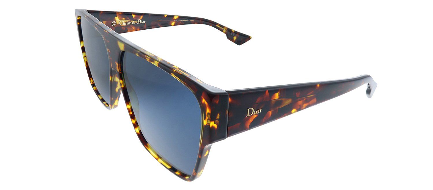 Dior CD DIORHIT P65 Square Plastic Havana Sunglasses with Blue Lens sold by Gaffos product image thumbnail 2