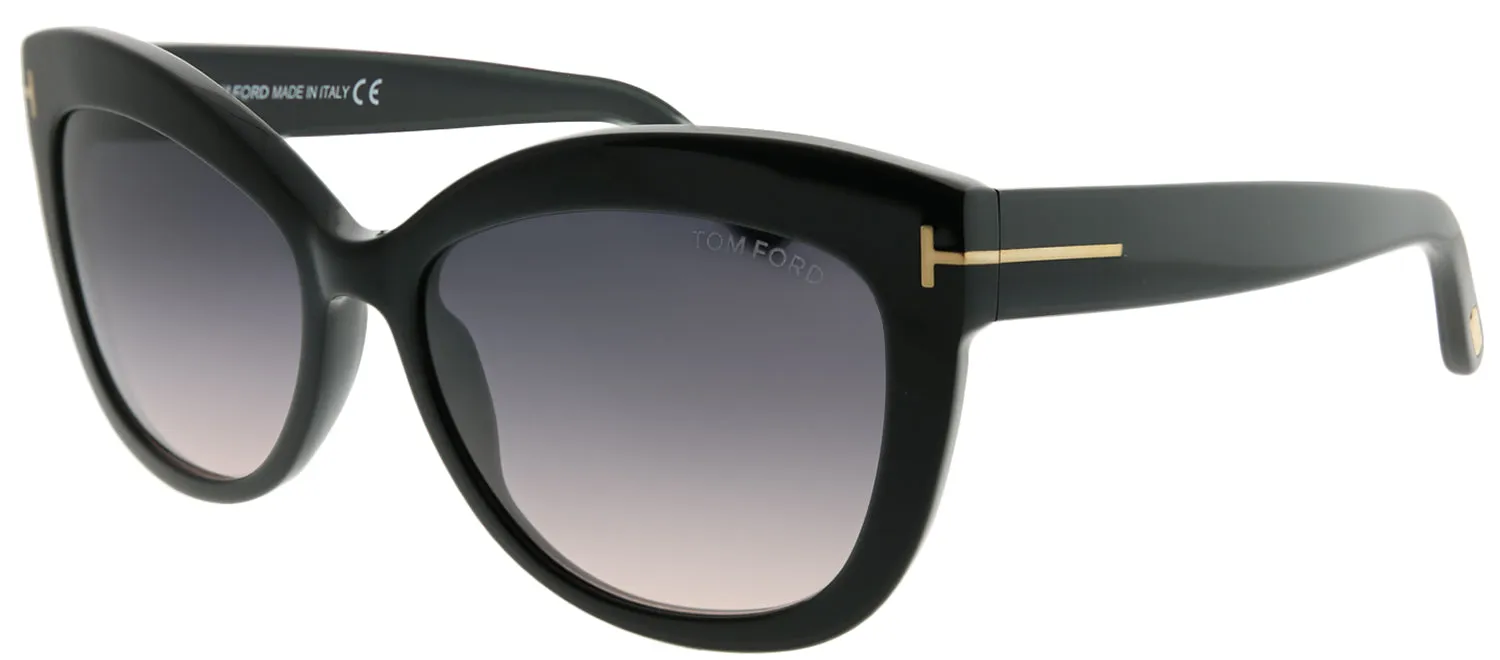 Tom Ford Alistair TF 524 01B Cat-Eye Plastic Black Sunglasses with Grey Gradient Lens sold by Gaffos product image thumbnail 2