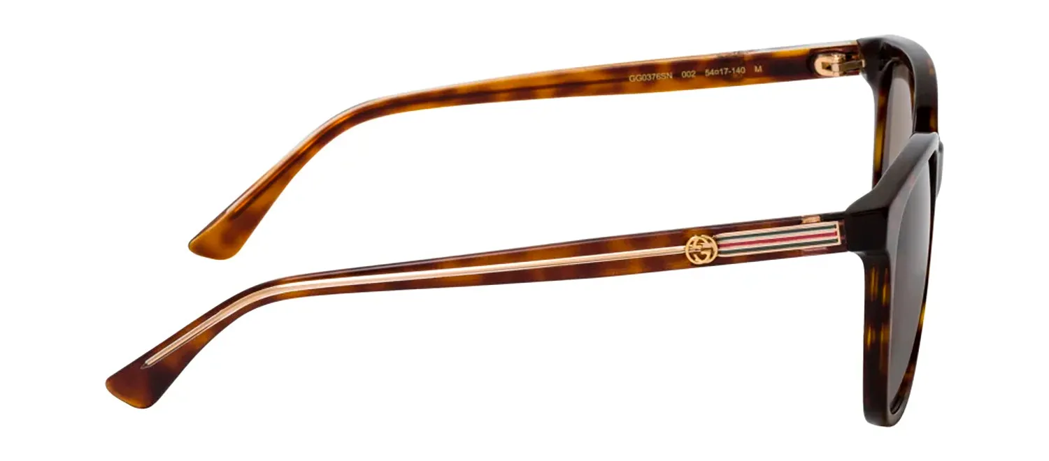 Gucci GG 0376SN 002 Square Plastic Havana Sunglasses with Brown Gradient Lens sold by Gaffos product image thumbnail 3