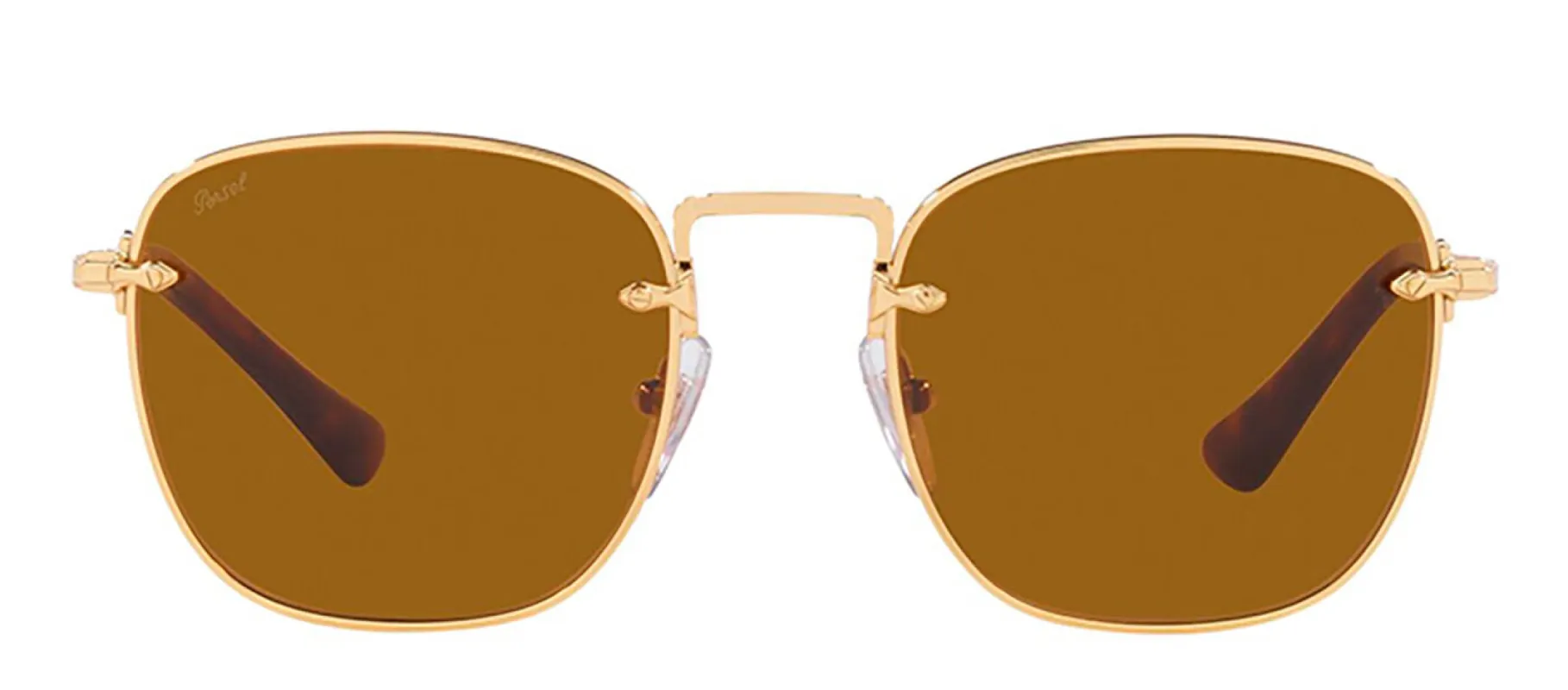 Persol PO 2490S 114233 Square Metal Gold Sunglasses with Brown Lens sold by Gaffos