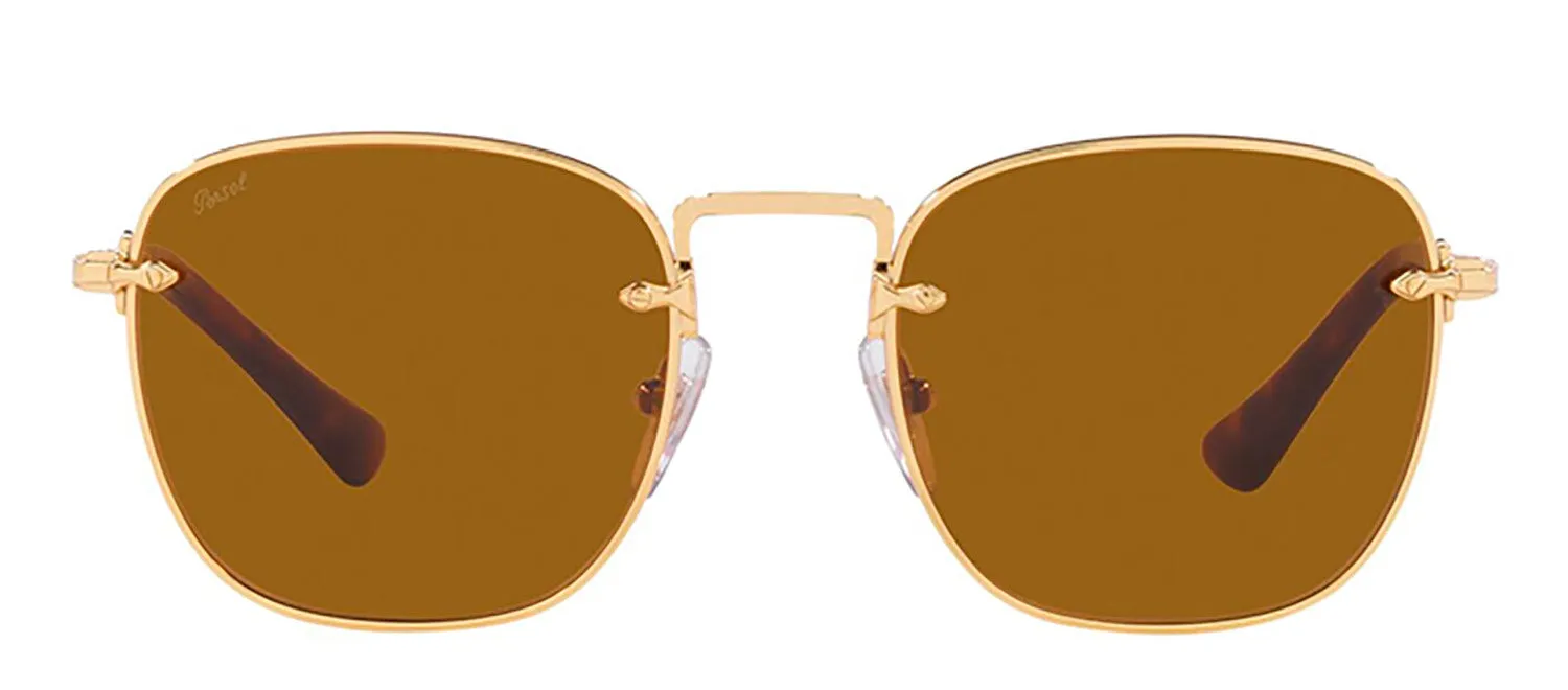 Persol PO 2490S 114233 Square Metal Gold Sunglasses with Brown Lens sold by Gaffos