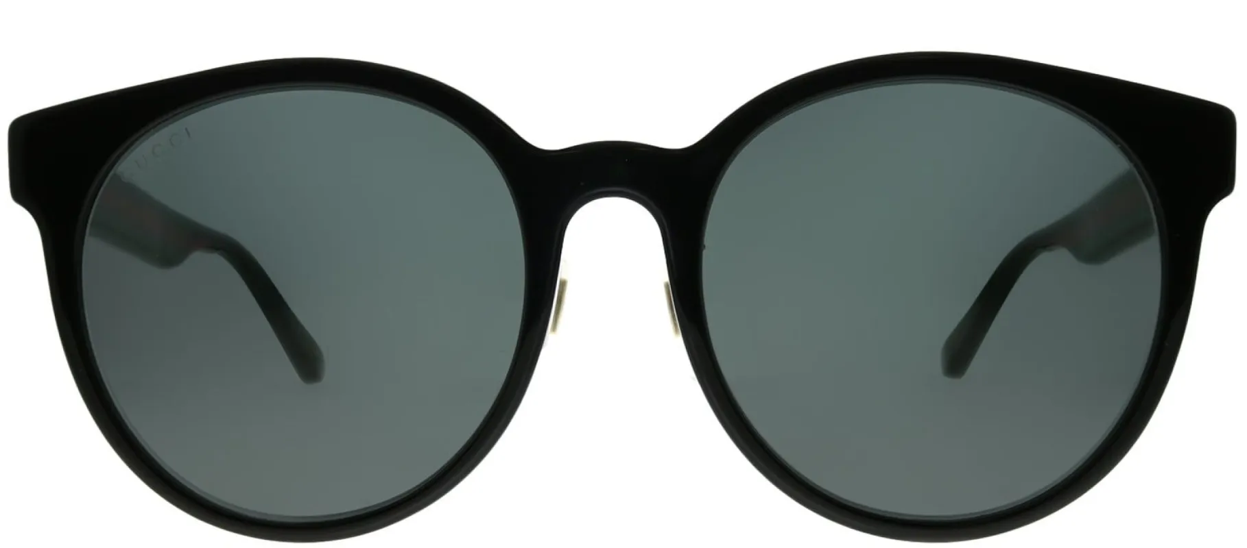 Gucci GG 0416SK 002 Round Acetate Black Sunglasses with Grey Lens sold by Gaffos