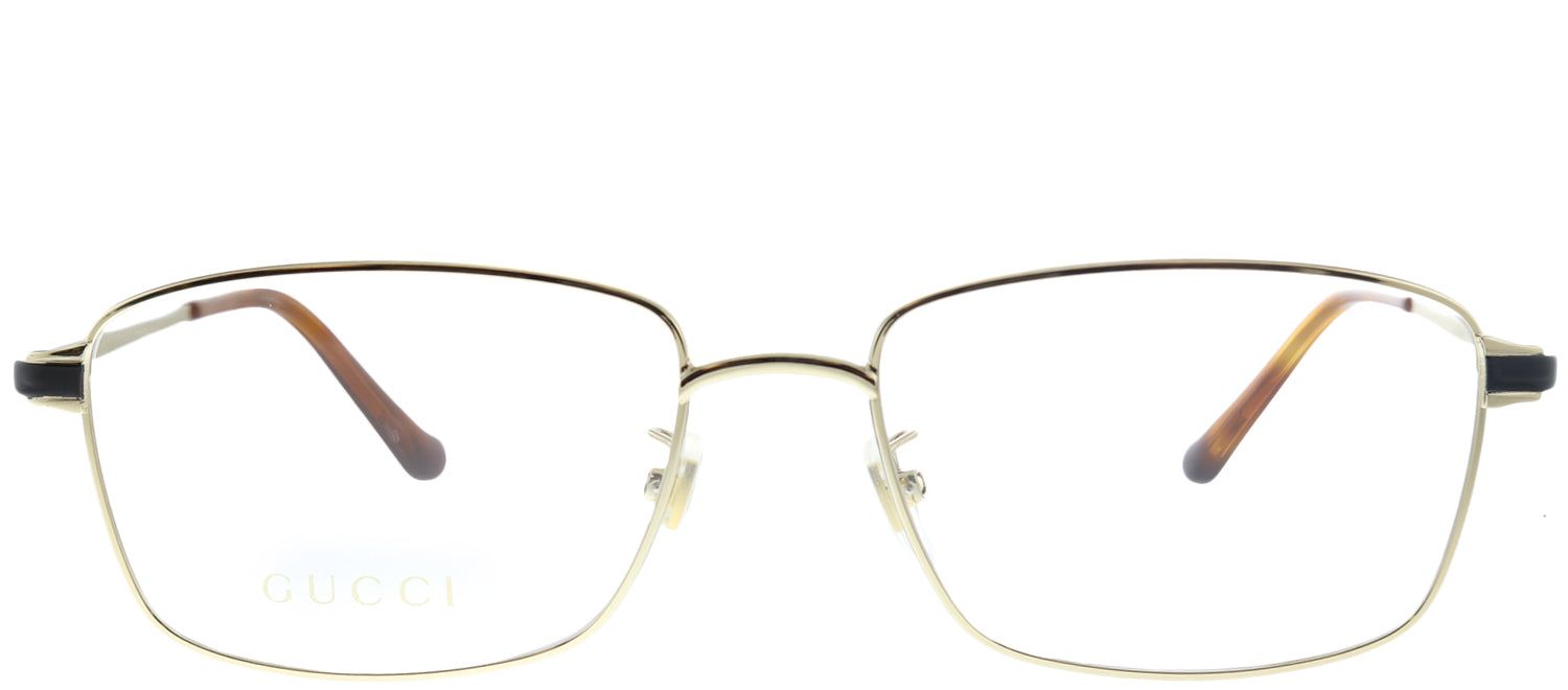 Gucci GG 0576OK 005 Rectangle Metal Brown Eyeglasses with Demo Lens sold by Gaffos
