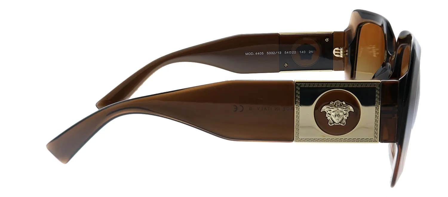 Versace VE 4405 533213 Rectangle Plastic Brown Sunglasses with Brown Gradient Lens sold by Gaffos product image thumbnail 3