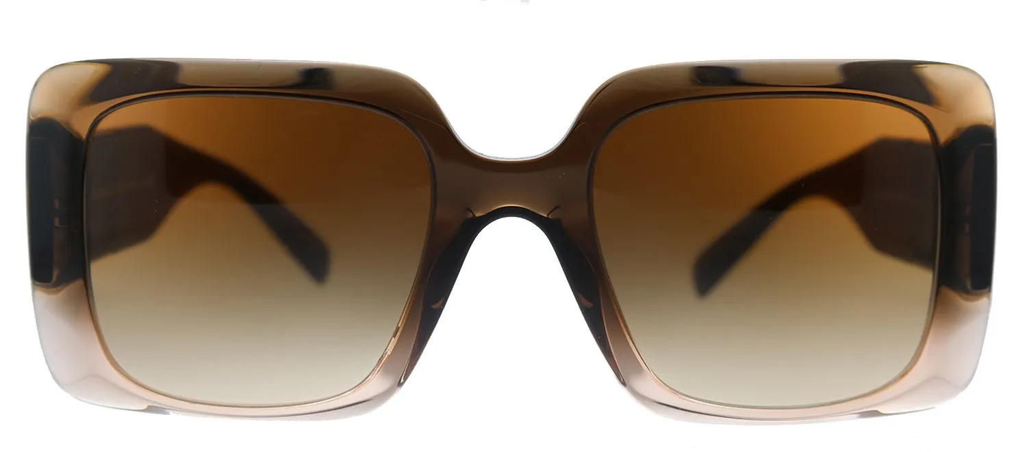 Versace VE 4405 533213 Rectangle Plastic Brown Sunglasses with Brown Gradient Lens sold by Gaffos