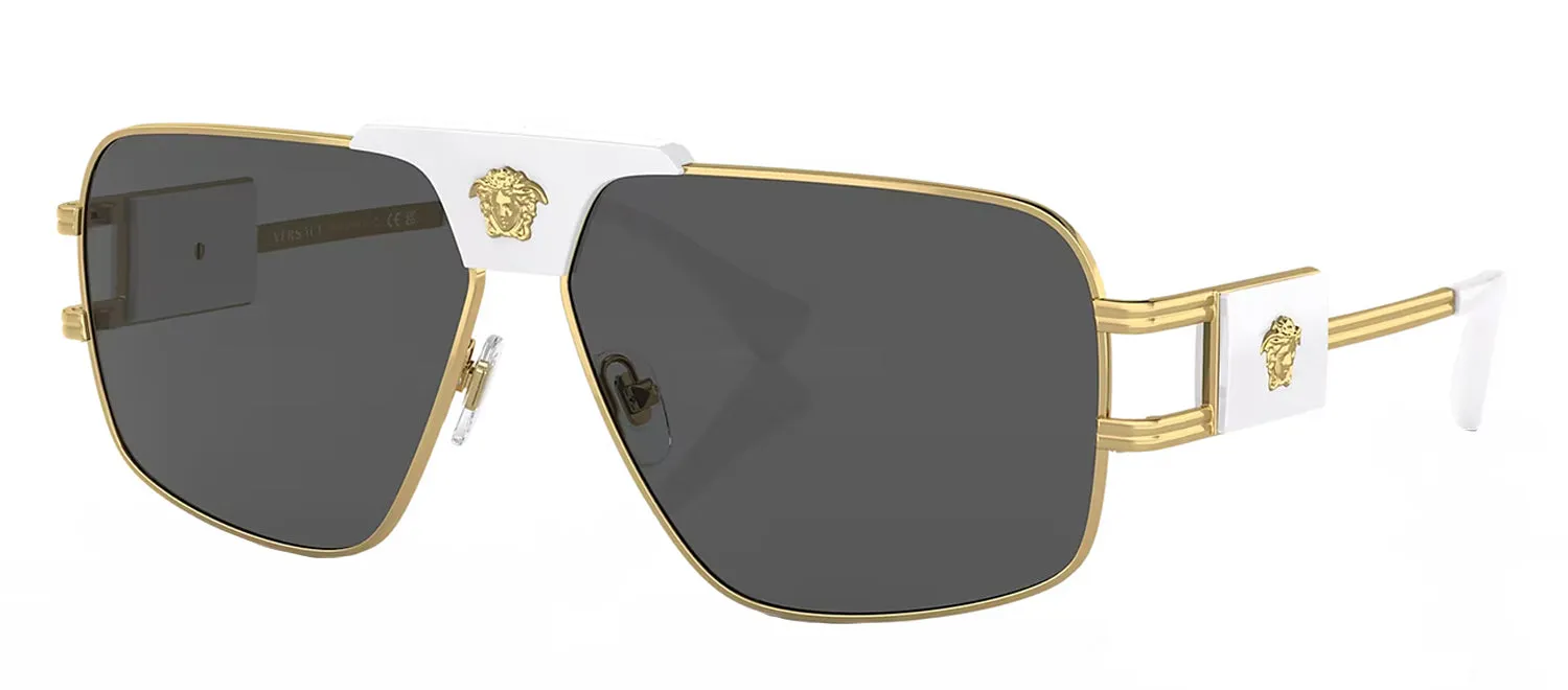 Versace VE 2251 147187 Square Metal Gold Sunglasses with Grey Lens sold by Gaffos product image thumbnail 2