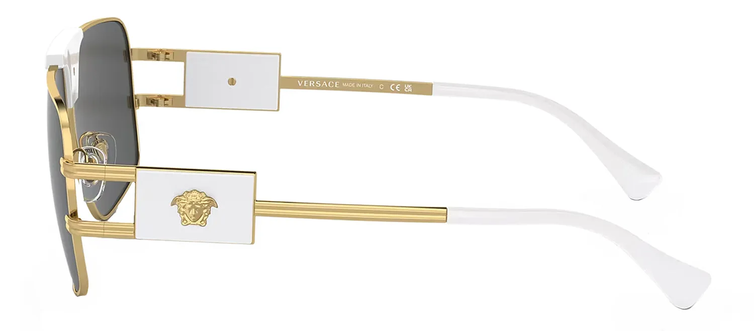 Versace VE 2251 147187 Square Metal Gold Sunglasses with Grey Lens sold by Gaffos product image thumbnail 3