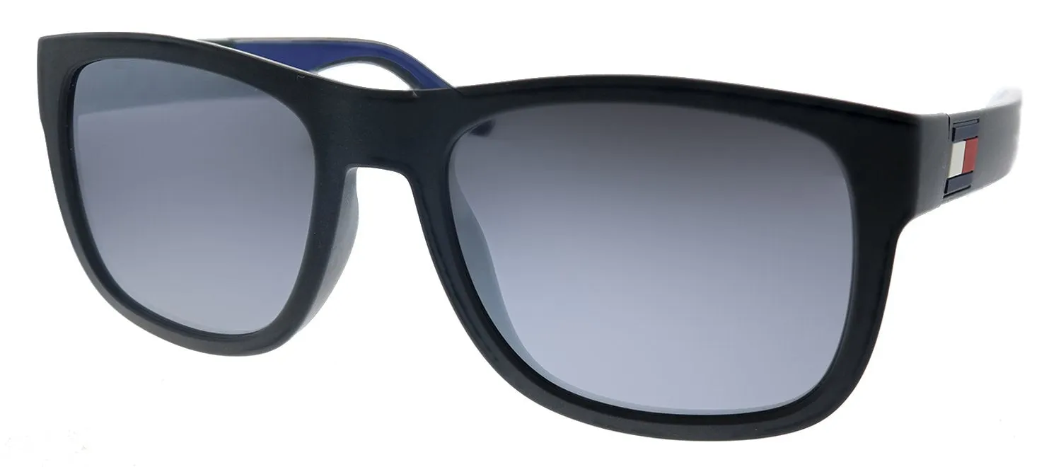 Tommy Hilfiger TH 1556/S D51 Rectangle Plastic Black Blue Sunglasses with Silver Mirror Lens sold by Gaffos product image thumbnail 2