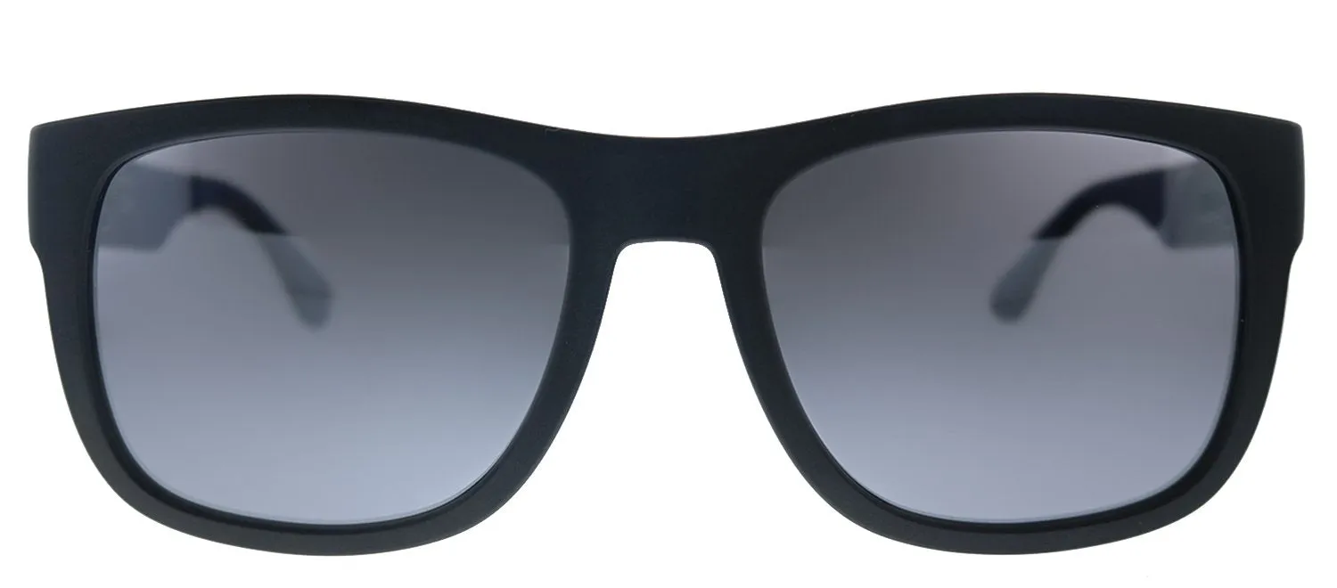 Tommy Hilfiger TH 1556/S D51 Rectangle Plastic Black Blue Sunglasses with Silver Mirror Lens sold by Gaffos