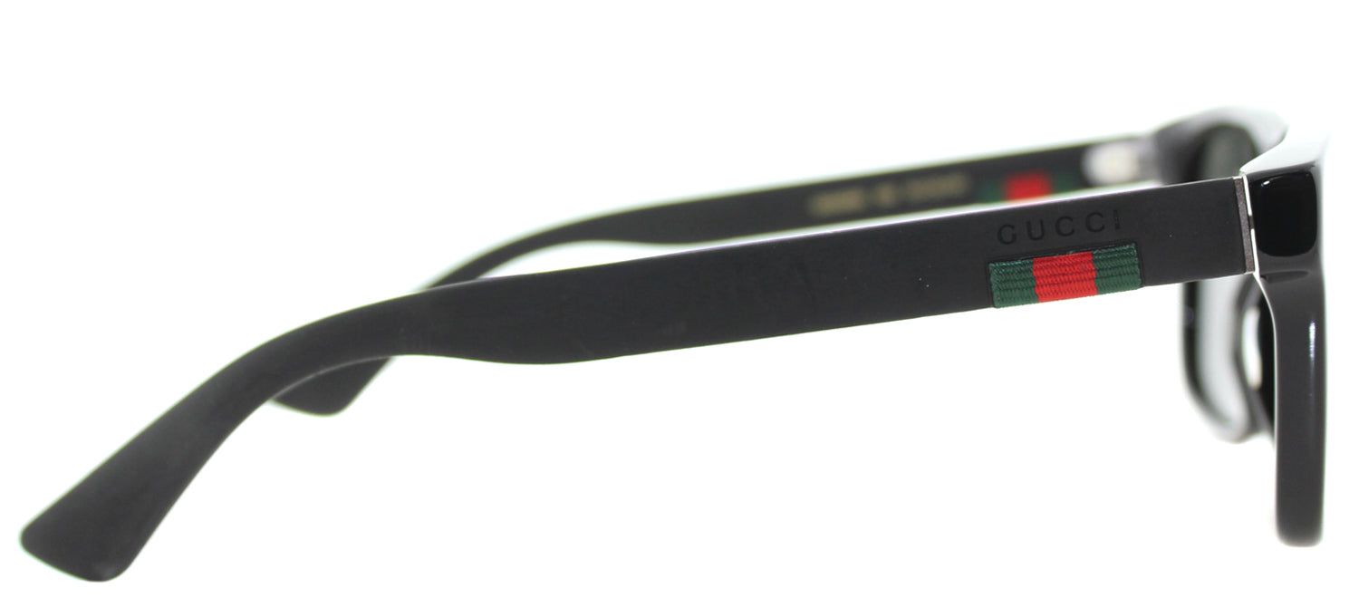 Gucci GG 0008S 002 Square Acetate Black Sunglasses with Grey Polarized Lens sold by Gaffos product image thumbnail 3