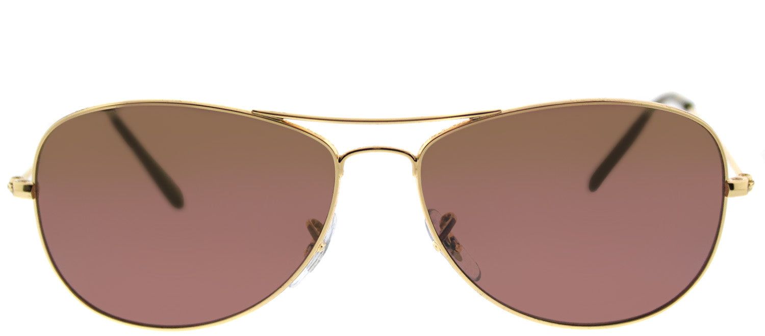 Ray-Ban RB 3562 001/6B Aviator Metal Gold Sunglasses with Purple Mirrored Chromance Polarized Lens sold by Gaffos