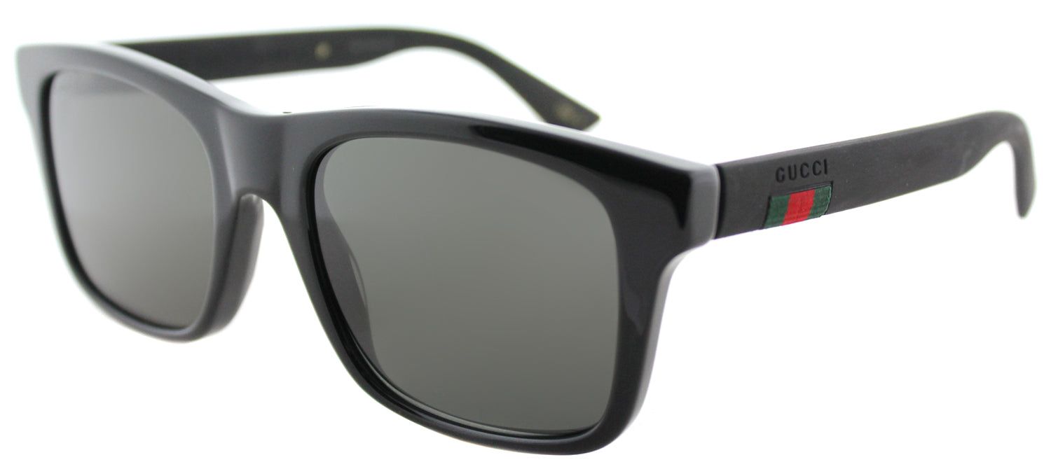 Gucci GG 0008S 002 Square Acetate Black Sunglasses with Grey Polarized Lens sold by Gaffos product image thumbnail 2
