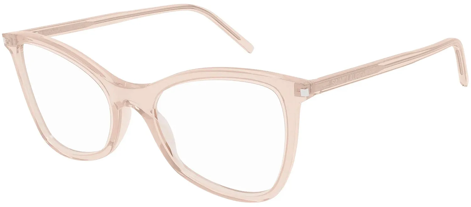 Saint Laurent JERRY SL 478O 4 Cat-Eye Plastic Nude Eyeglasses with Logo Stamped Demo Lenses sold by Gaffos