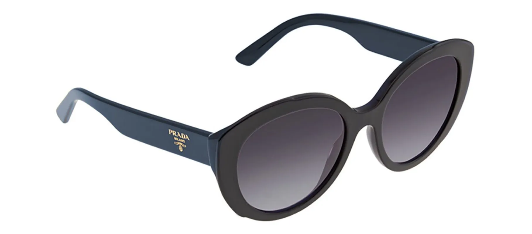 Prada PR 01YS 08V08I Round Acetate Blue Sunglasses with Light Violet Blue Gradient Lens sold by Gaffos
