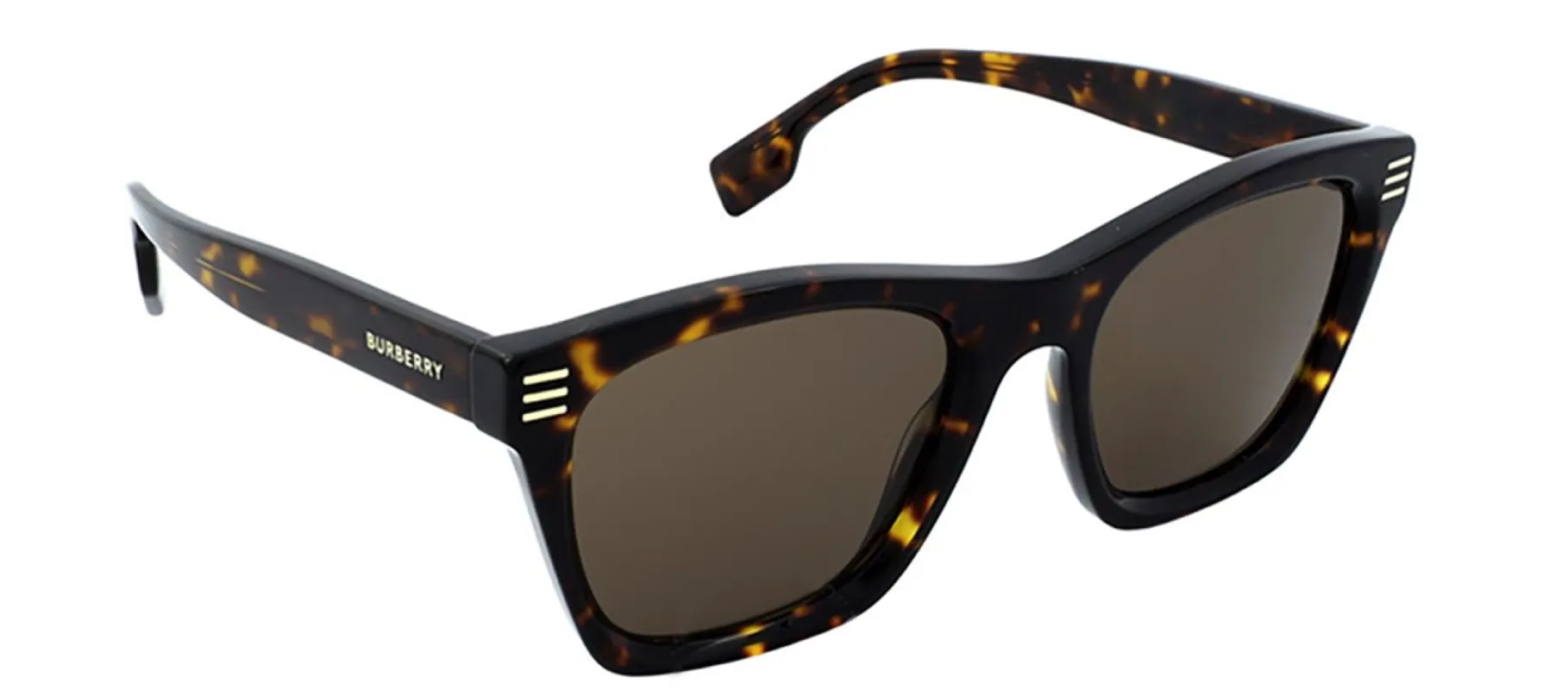 Burberry BE 4348 300273 Square Plastic Dark Havana Sunglasses with Dark Brown External treatments Lens sold by Gaffos