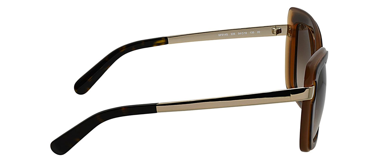 Salvatore Ferragamo SF 814S 226 Butterfly Plastic Havana-Amber Sunglasses with Brown Gradient Lens sold by Gaffos product image thumbnail 3