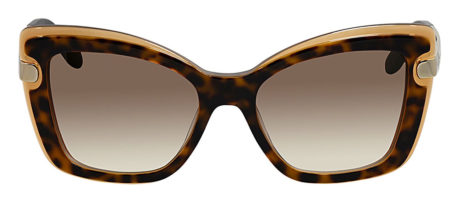 Salvatore Ferragamo SF 814S 226 Butterfly Plastic Havana-Amber Sunglasses with Brown Gradient Lens sold by Gaffos