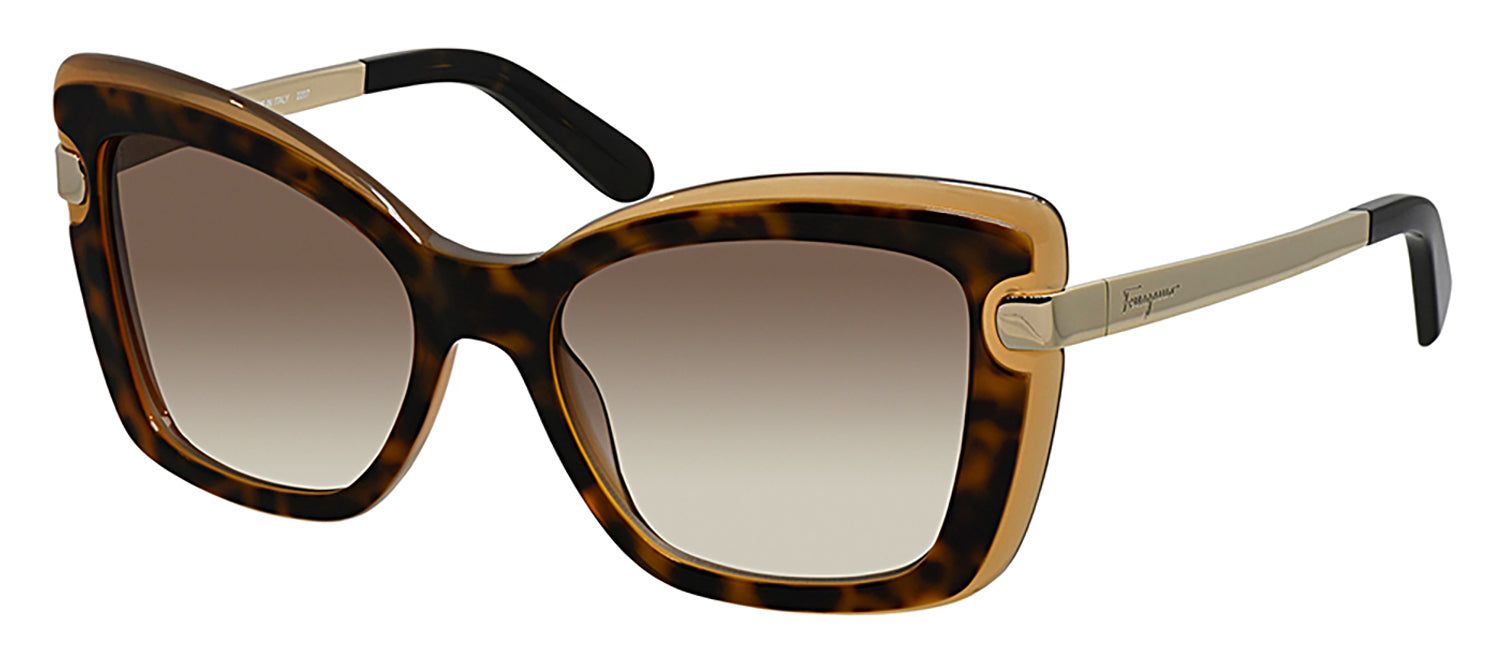 Salvatore Ferragamo SF 814S 226 Butterfly Plastic Havana-Amber Sunglasses with Brown Gradient Lens sold by Gaffos product image thumbnail 2