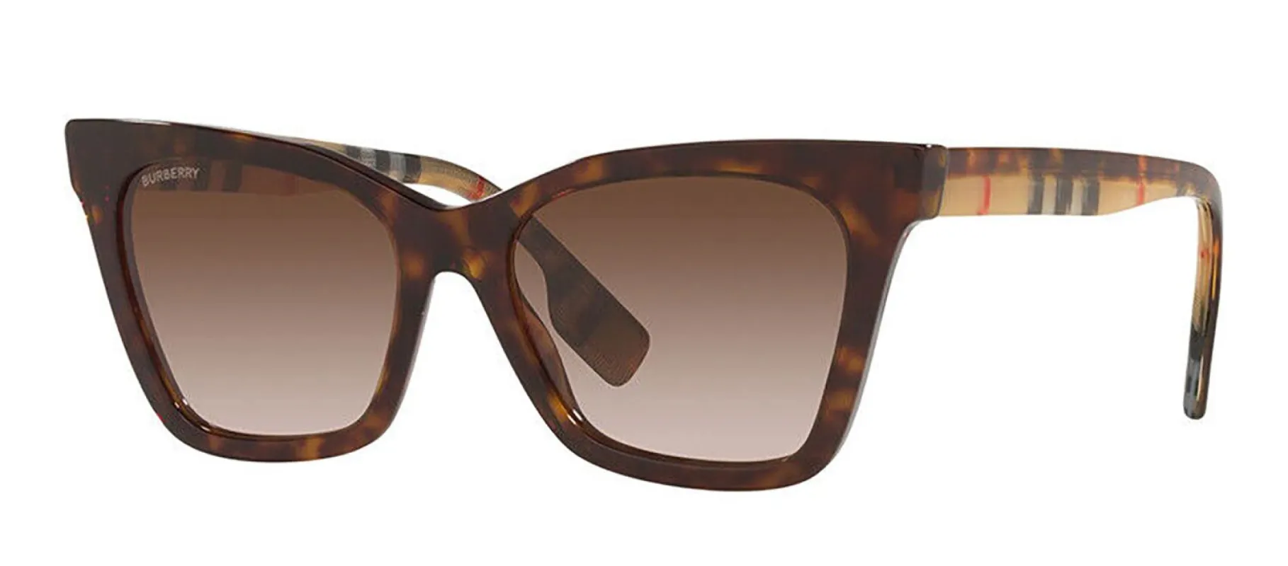 Burberry BE 4346 394313 Square Plastic Dark Havana Sunglasses with Brown Gradient Lens sold by Gaffos
