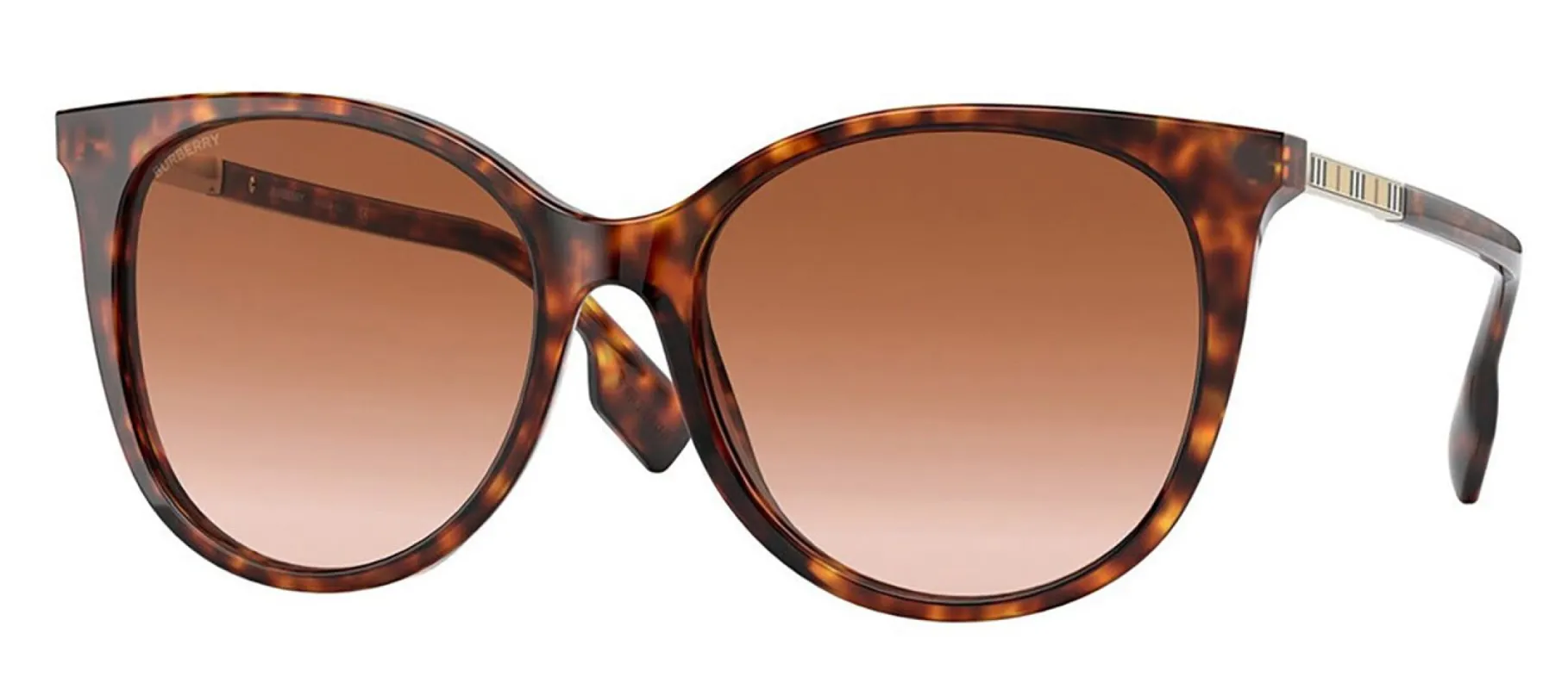 Burberry BE 4333 331613 Cat Eye Metal Light Havana Sunglasses with Brown Gradient Lens sold by Gaffos