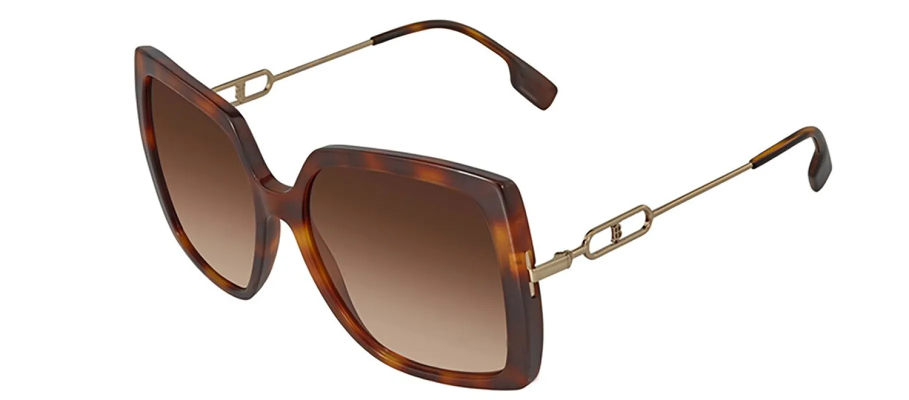 Burberry BE 4332 331613 Square Metal/Plastic Havana Sunglasses with Brown Gradient Lens sold by Gaffos
