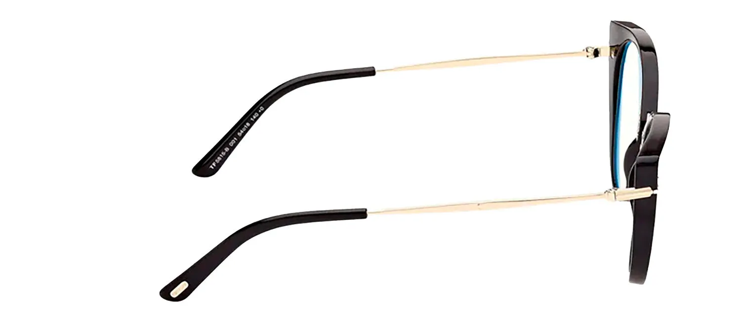Tom Ford FT 5815-B 001 Cat-Eye Plastic Black Eyeglasses with Clear Lens sold by Gaffos product image thumbnail 2