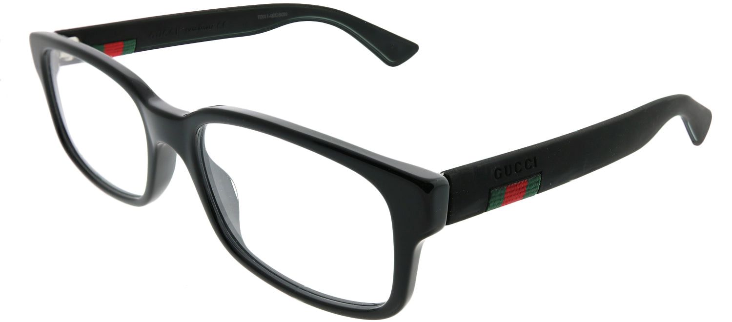 Gucci GG 0012O 001 Rectangle Acetate Black Eyeglasses with Demo Lens sold by Gaffos product image thumbnail 2